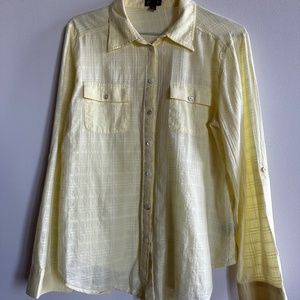 Anthropologie Yellow Button Down